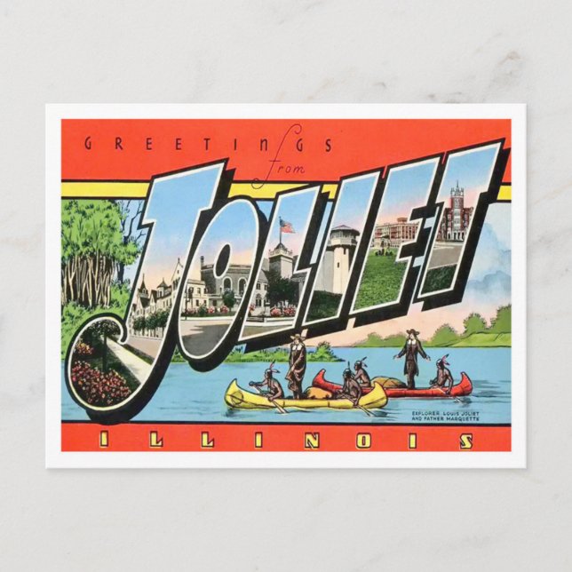 Postal Joliet, Gran Cartas de Illinois (Anverso)