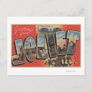 Postal Joliet, Illinois - Escenas de letras grandes 2