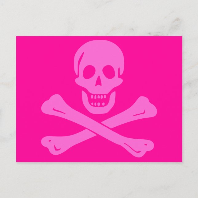 Postal Jolly Roger Pink (Anverso)