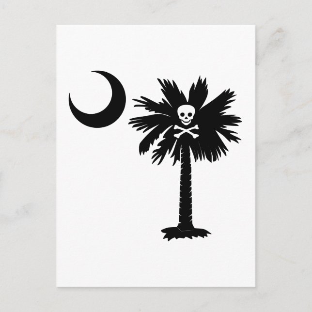 Postal Jolly Roger Pirate Palmetto (Anverso)