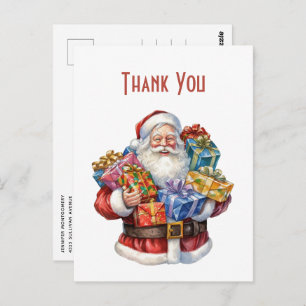 Postal Jolly Santa Claus Classic Navidades Gracias