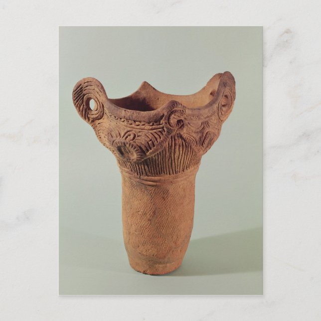 Postal Jomon florero de la provincia de Kanto (Anverso)