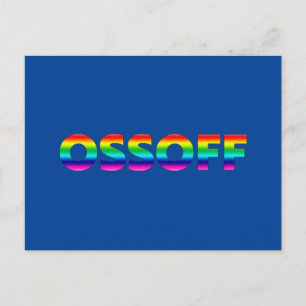 Postal Jon Ossoff Georgia Escurrimiento del Senado orgull