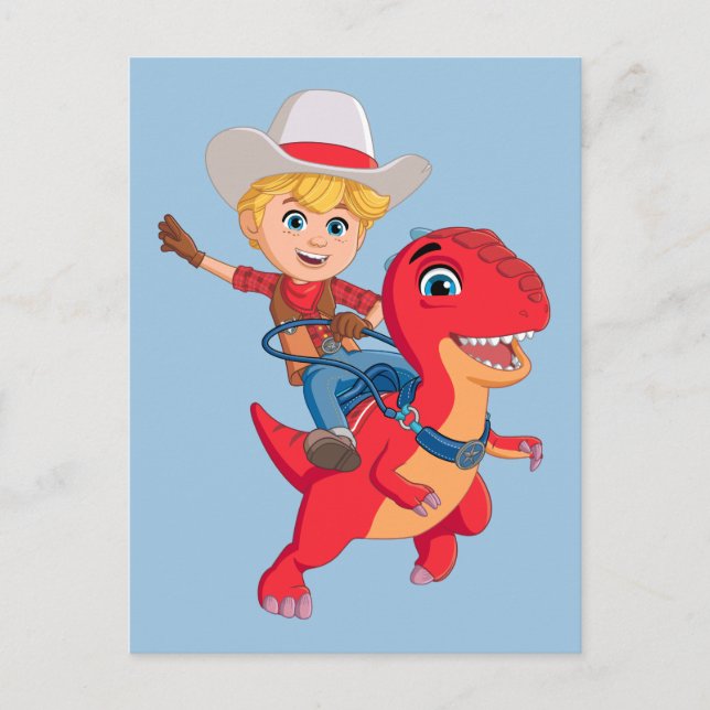 Postal Jon y Blitz | Rancho Dino (Anverso)
