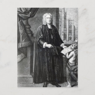 Postal Jonathan Swift, grabado por Andrew Miller, 1743