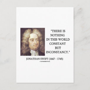 Postal Jonathan Swift Nada Constante Pero Inconstancia