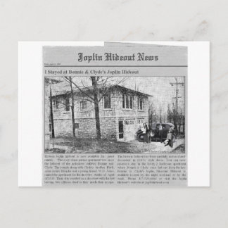Postal Joplin Hideout de Bonnie & Clyde