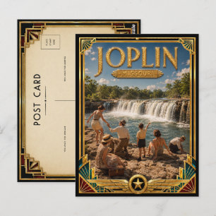 Postal Joplin Missouri Arte Deco Vintage Edad Dorada