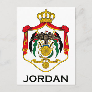 Postal JORDANIA - emblema/bandera/escudo de armas/símbolo