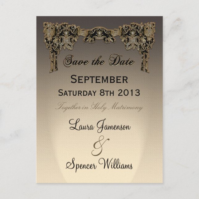 Postal Jordey Sepia Boda Reminder (Anverso)