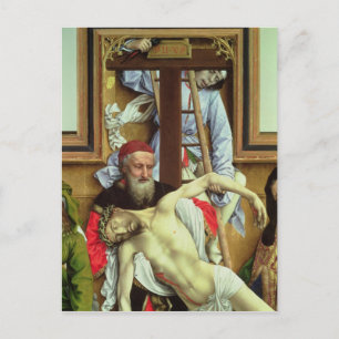Postal José de Arimathea apoyando al Cristo muerto