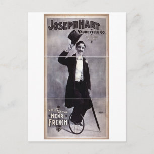 Postal Joseph Hart Vaudeville, tracción retro "Henry Fren
