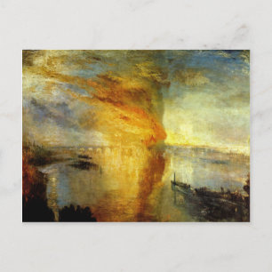 Postal Joseph Mallord Turner - Fuego en el bui del Parlam