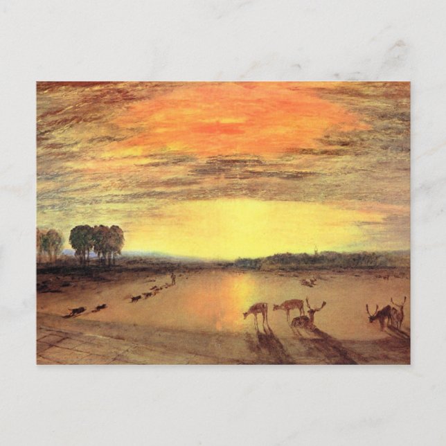 Postal Joseph Mallord Turner - Parque Petworth (Anverso)