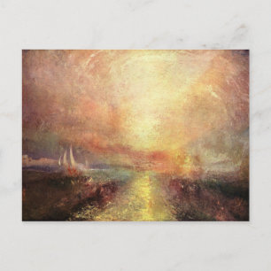 Postal Joseph Mallord Turner - Yate acercándose a la cost
