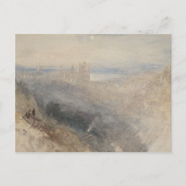 Postal Joseph Mallord William Turner - Luna por Lausanne (Anverso)