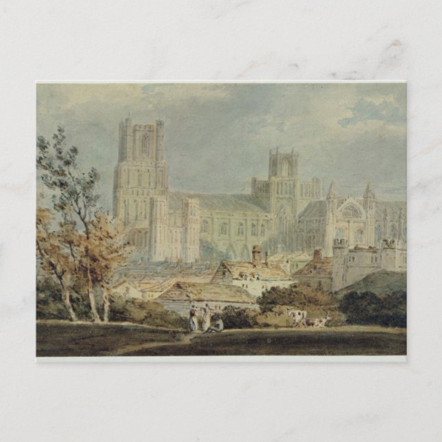 Postal Joseph Mallord William Turner | Vista de Ely Cathe (Anverso)