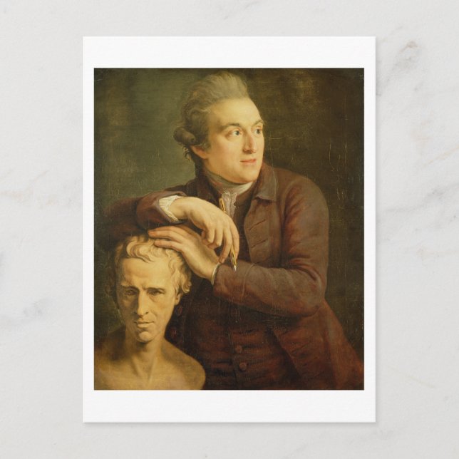 Postal Joseph Nollekens (1737-1823) con su busto de Laura (Anverso)