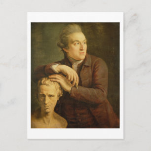 Postal Joseph Nollekens (1737-1823) con su busto de Laura