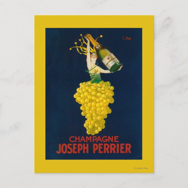 Postal Joseph Perrier Champagne Poster Promocional (Anverso)