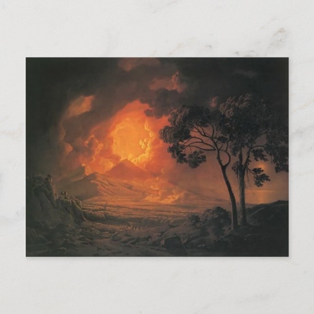 Postal Joseph Wright- Una erupción del Monte Vesubio (Anverso)