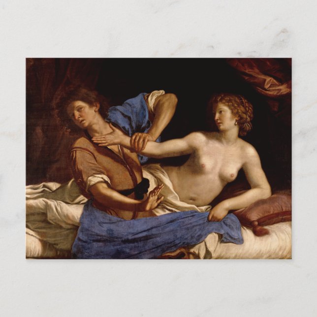 Postal Joseph y la esposa de Potiphar, c.1649 (Anverso)