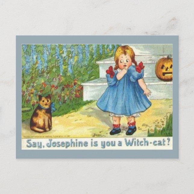 Postal Josephine el gato brujo (Anverso)
