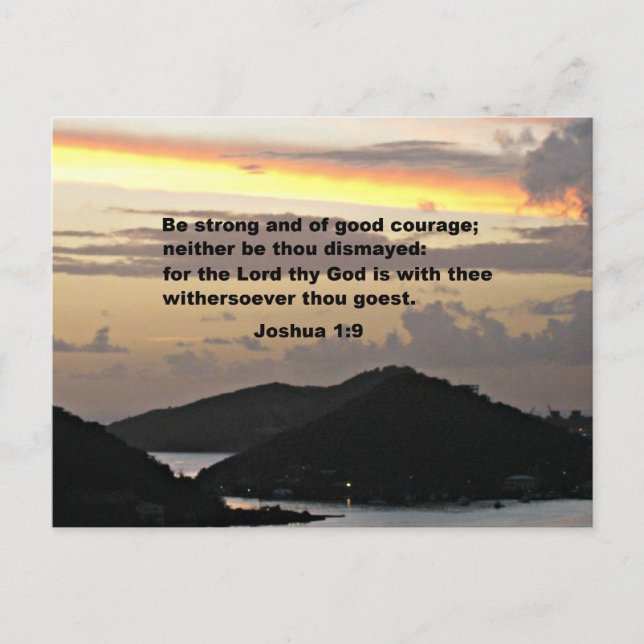 Postal Joshua 1:9 (Anverso)
