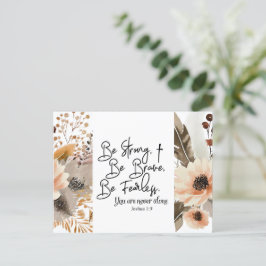 Postal Joshua 1 9 Sé fuerte para ser valiente frente a la