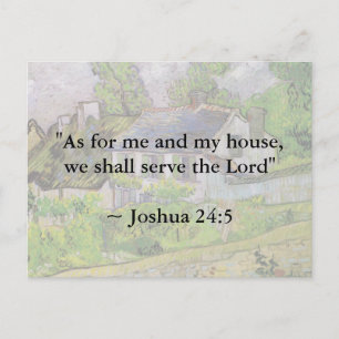 Postal Joshua 24:15 Van Gogh House