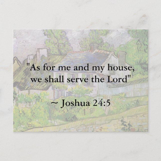 Postal Joshua 24:15 Van Gogh House (Anverso)