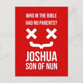 Postal Joshua hijo de un humor cristiano monónico
