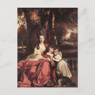 Postal Joshua Reynolds- Lady Delm y sus hijos