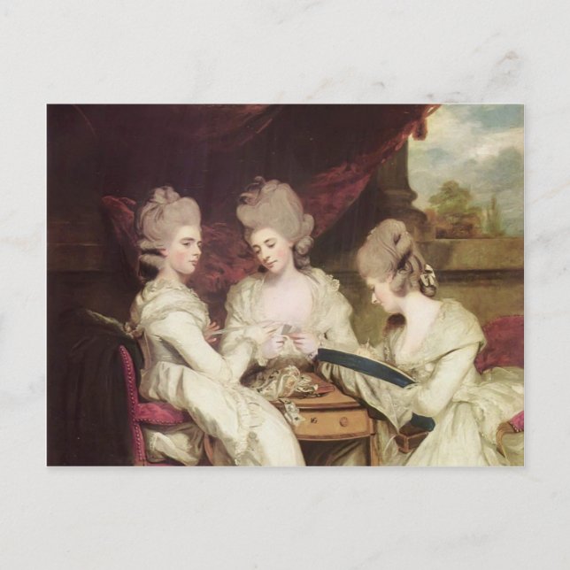 Postal Joshua Reynolds - Las Damas Waldegrave (Anverso)