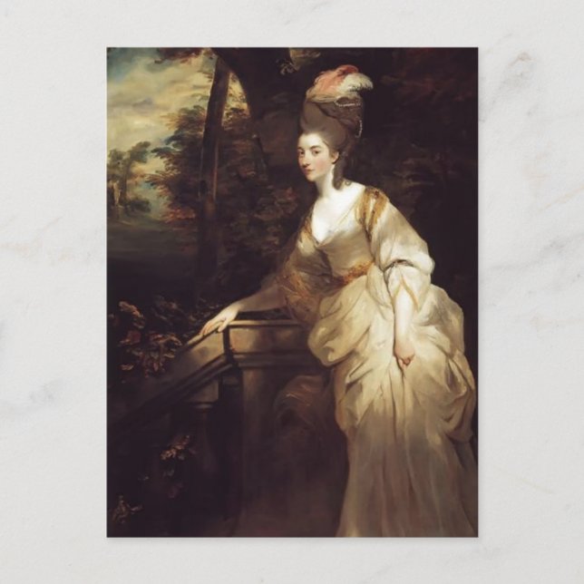 Postal Joshua Reynolds - Retrato de Georgiana (Anverso)