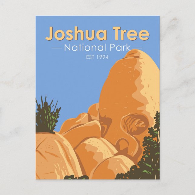 Postal Joshua Tree National Park Skull Rock California (Anverso)
