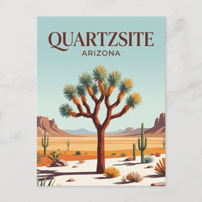 Postal Joshua Tree Parkway cerca de Quartzsite Arizona (Anverso)
