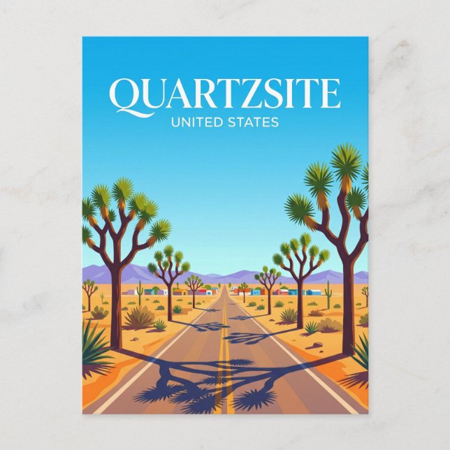 Postal Joshua Tree Parkway cerca de Quartzsite Arizona (Anverso)