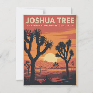 Postal Joshua Tree Vintage Travel Poster