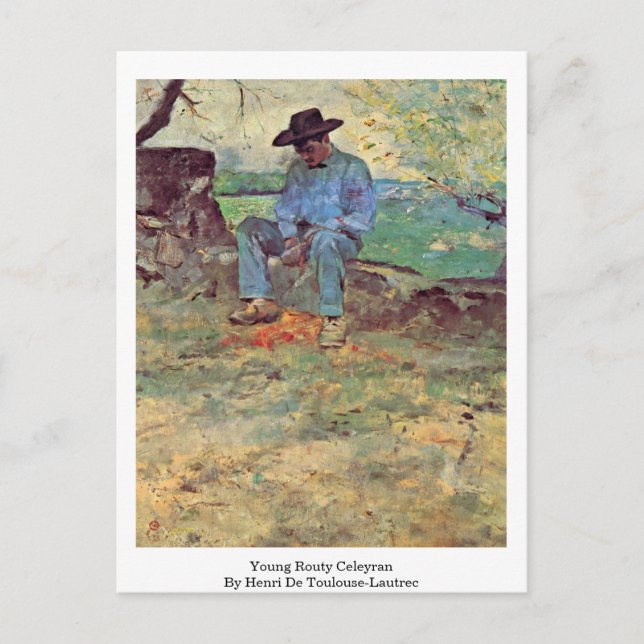 Postal Joven Celeyran De La Raza Por Henri De Toulouse-La (Anverso)