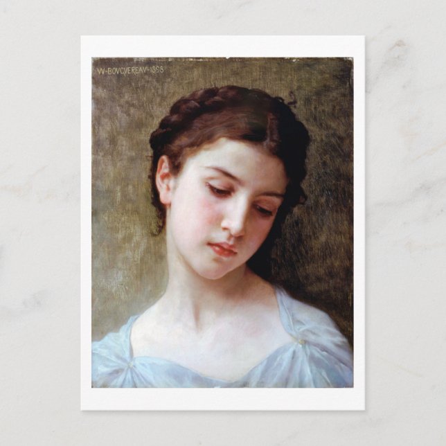Postal Joven Chica, Bouguereau (Anverso)