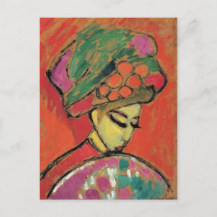 Postal Joven Chica con Gorra florido Jawlensky Bella Arte
