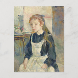 Postal Joven Chica con un Apron   Berthe Morisot