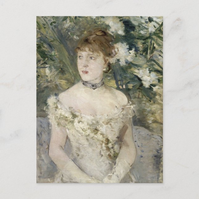 Postal Joven Chica en un vestido de bola | Berthe Morisot (Anverso)