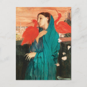 Postal Joven con Bella Artes del ibis por Edgar Degas