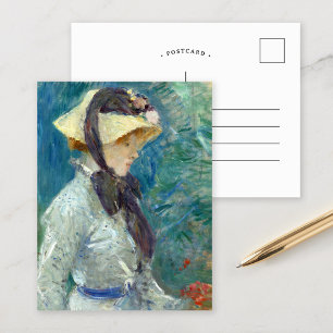 Postal Joven con Gorra de paja Berthe Morisot