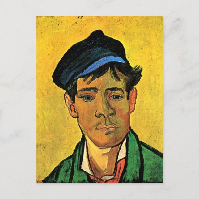 Postal Joven con un Bella Artes de Cap Van Gogh (Anverso)