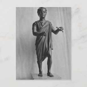 Postal Joven con un pájaro, republicano fallecido