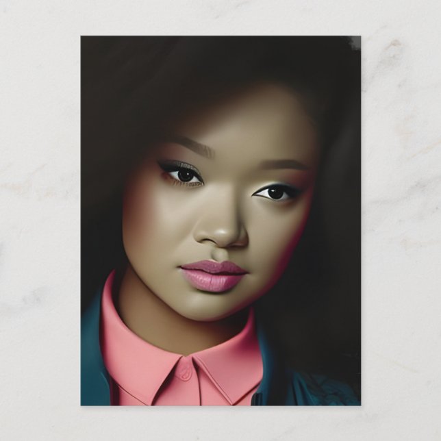 Postal Joven confiada (Anverso)