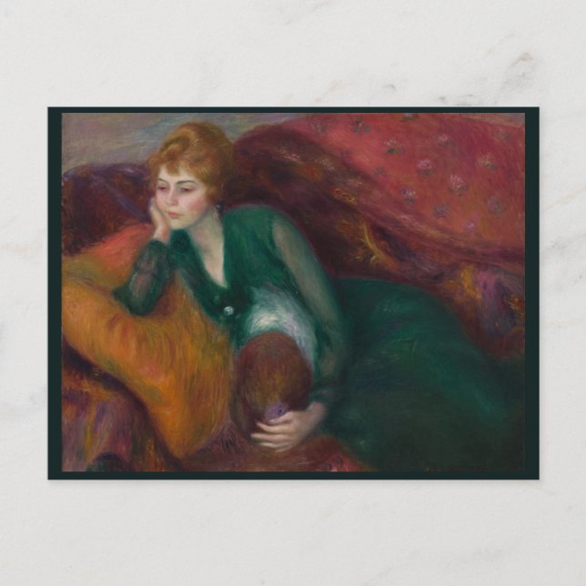 Postal Joven en verde, William James Glackens (Anverso)